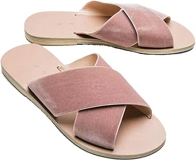 pink velvet slides