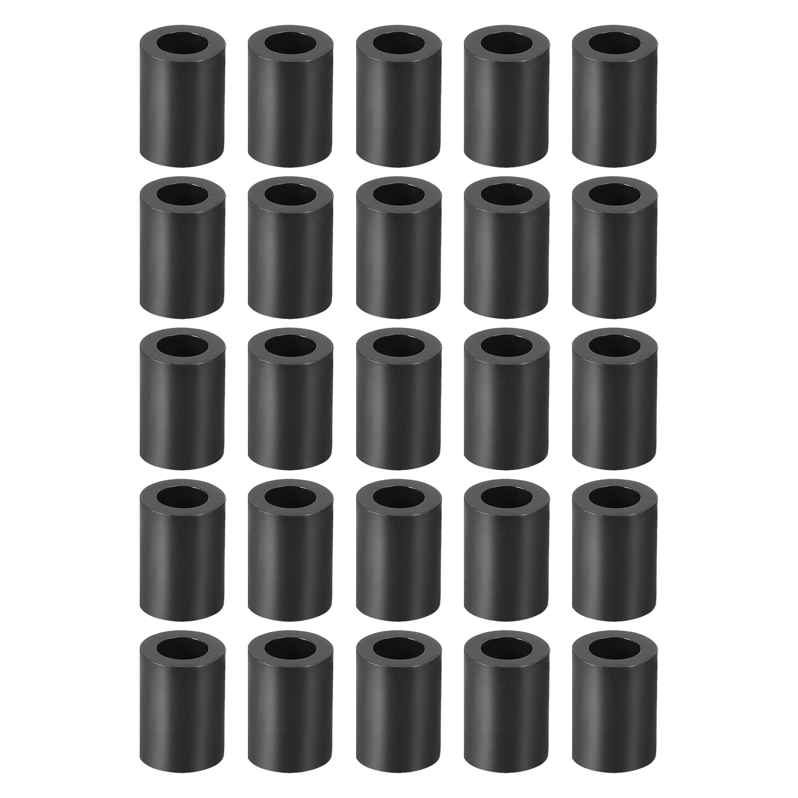 YOKIVE 300 Pcs Black Round Spacer, Not Threaded Washers with High Insulation Effect, Keep Height Consistent, Great for M4 Screws (ABS, 4.2mmx7mmx10mm)