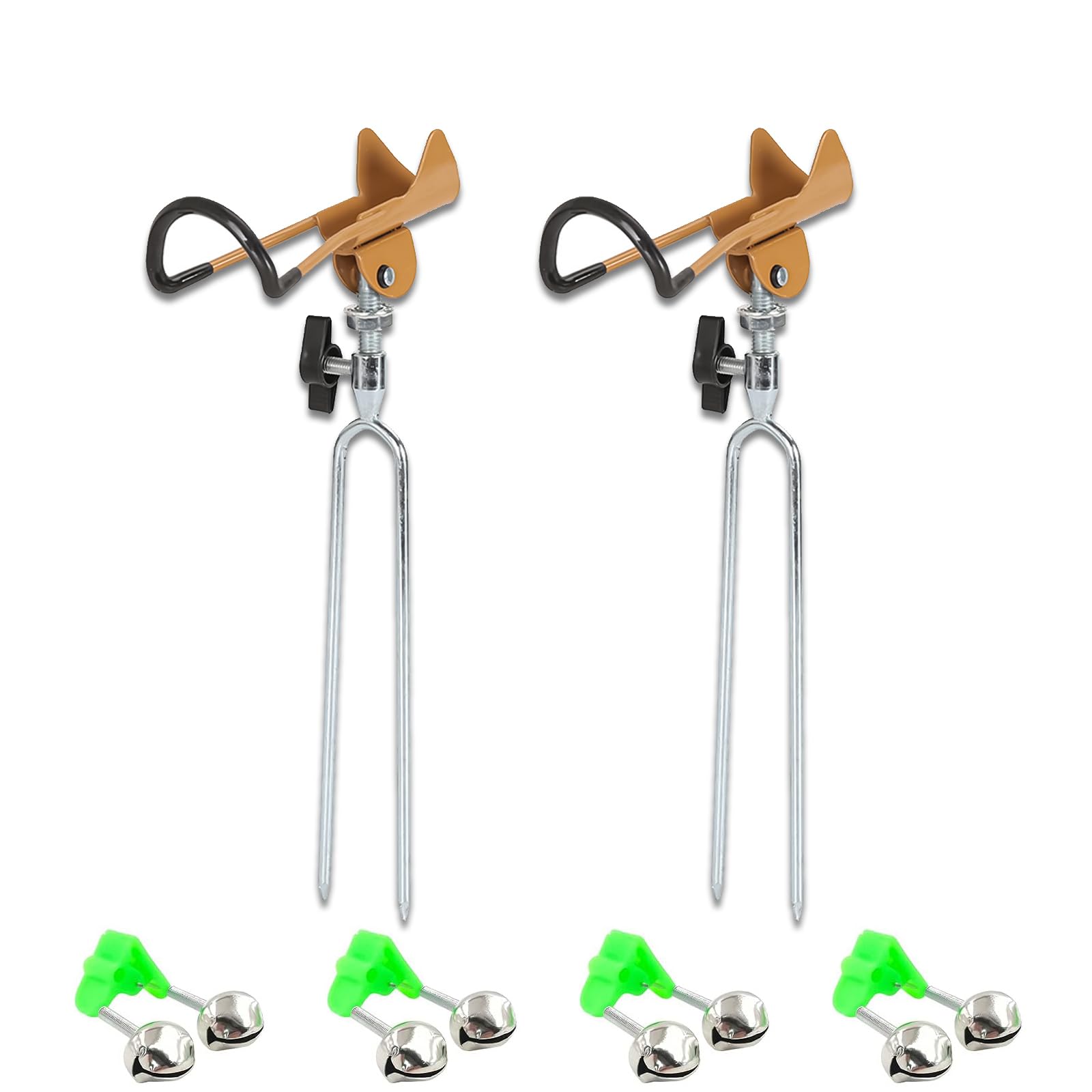 2PCS 360° Adjustable Fishing Stand - Stainless Steel Sea Fishing Tripod for River, Sea, Reservoir
