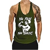 GYMLEADER Men's Tank Top Workout Gym Muscle Shirt Y Back Fitness Bodybuilding Stringer Shirt