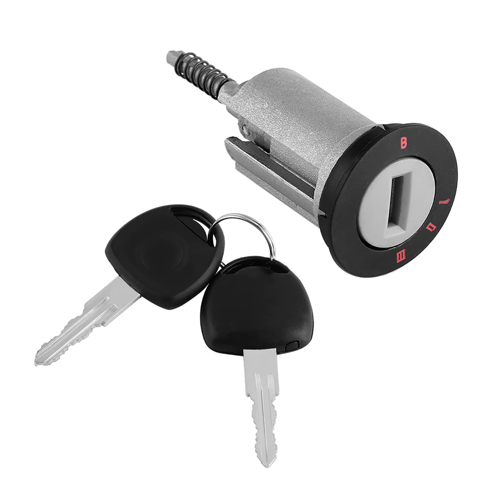 Qiilu Car Ignition Switch Lock Barrel with 2 Keys