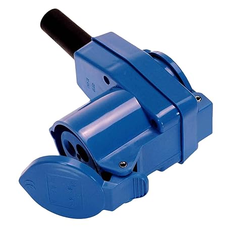 as - Schwabe CEE-Winkelkupplung Caravan – 230 V / 16 A Camping-Kupplung mit Schutzkontaktsteckdose – Für Wohnwagen und Wohnmo