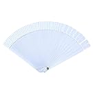 ReNext 50 Pcs Foldable Fan Shaped Clear Nail Polish Display Board with Mounting Screw