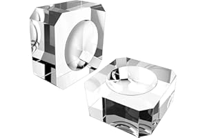 SATINIOR 2 Pack Crystal Ball Stand Clear Sphere Stand Crystal Sphere Holder Base for Display 60 mm to 90 mm Balls, Marbles, eegs