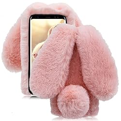 LCHDA Rabbit Case for Samsung Galaxy S8, Cute 3D