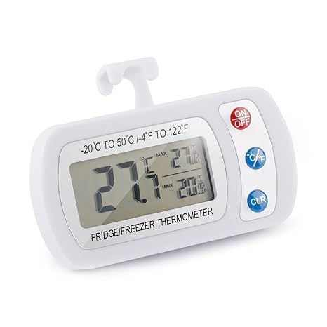 amatt 2 Pack frigorífico termómetro, impermeable Digital nevera ...