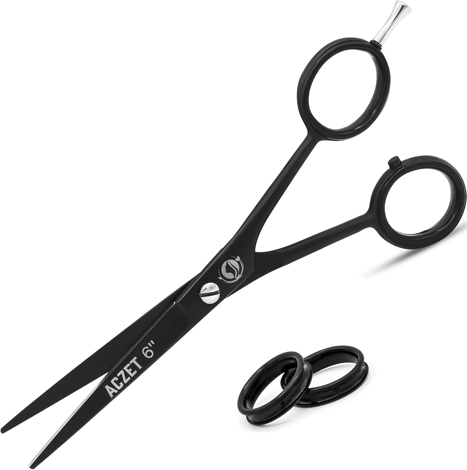 Professional Hairdressers Sharp Trimming Barbers Stainless Steel Hair Dresser Cutting Shears Salon Hairdressing Scissor Black Razor Edge Hair Cutting Scissor 6.0" for Men Ladies Women Kids Children