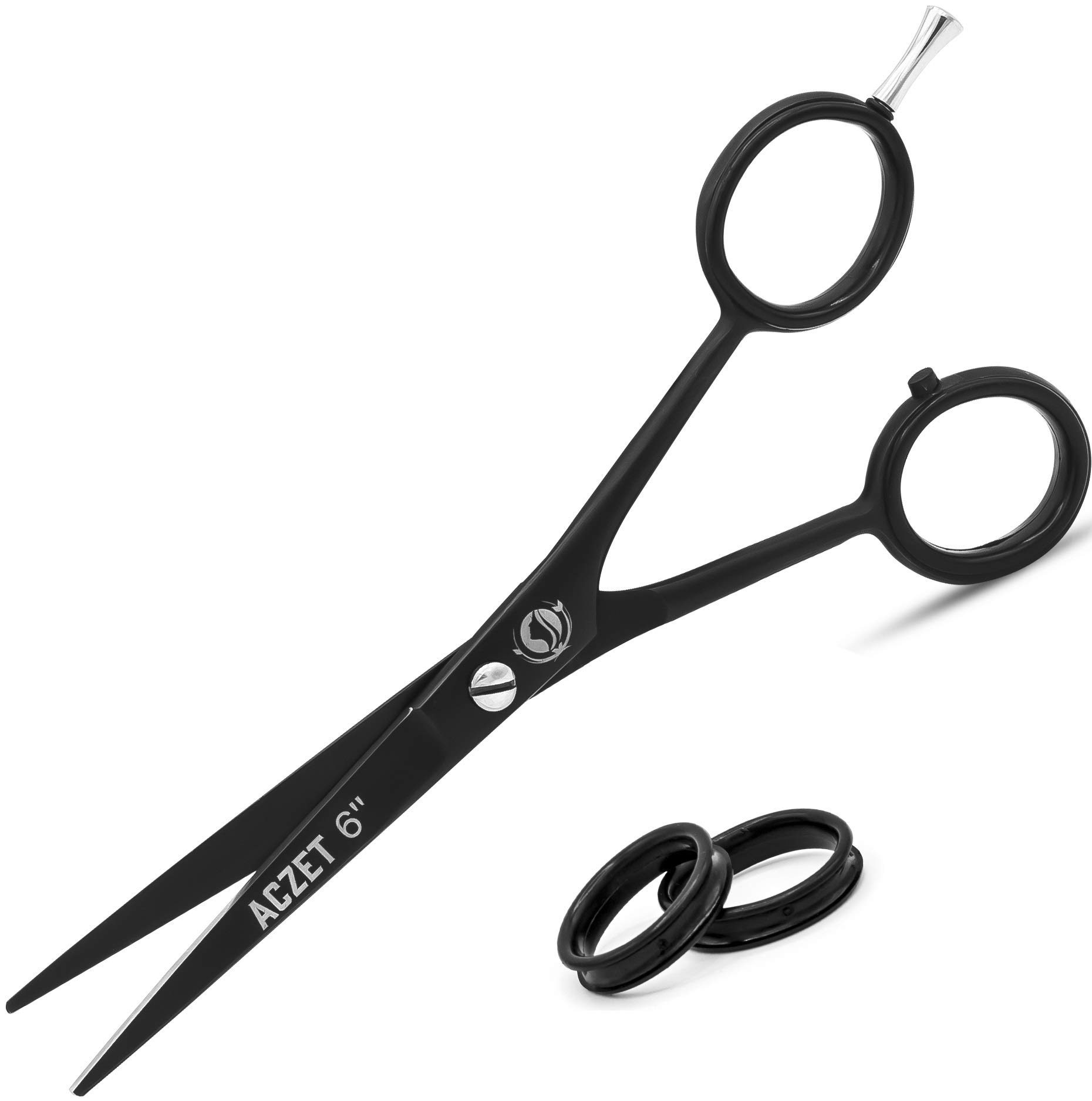Professional Hairdressers Sharp Trimming Barbers Stainless Steel Hair Dresser Cutting Shears Salon Hairdressing Scissor Black Razor Edge Hair Cutting Scissor 6.0" for Men Ladies Women Kids Children
