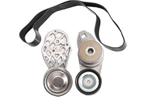 BENERAY Fan Belt Tensioner with Pulley Set, Fits for Volvo D13 Engine, Belt Tensioner 21714847 20582558 & Belt 20582557