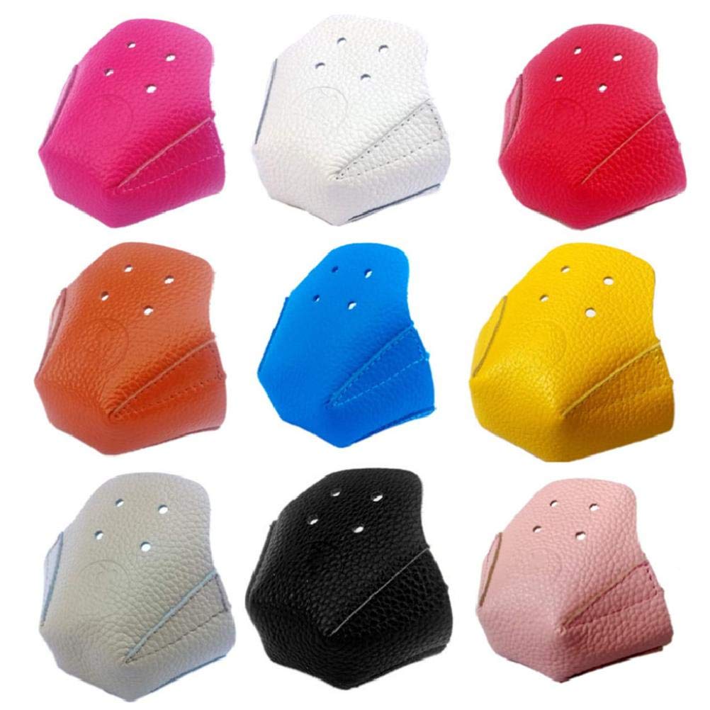 Breale 1 Pair Anti-friction Roller Skate Toe Cap Guards PU Leather Skate Cap Cover with 4 Holes for Roller Skate Replacement Accessories