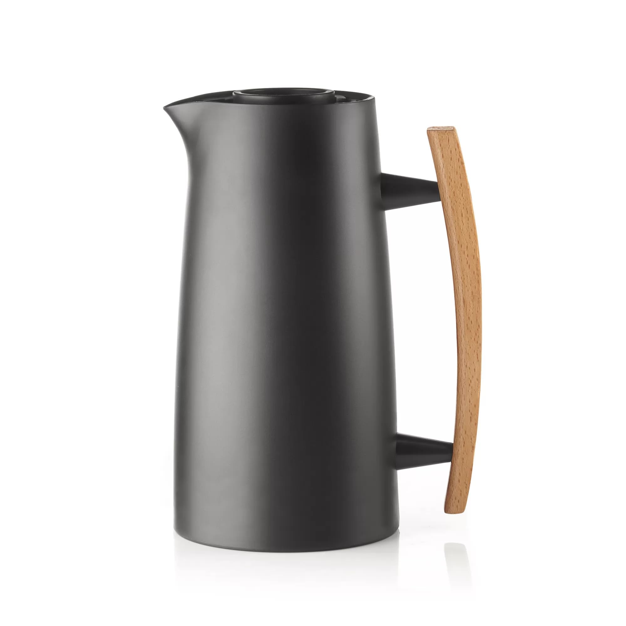 Guzzini - Riviera '63 Thermal Jug 1 Litre - Black, 18.3 x 13 x H 25 cm - 12560010