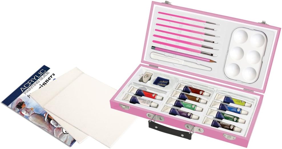 Royal & Langnickel Pink Art Beginner Artist Sketching and Drawing Wood Box Set, Sketch & Draw