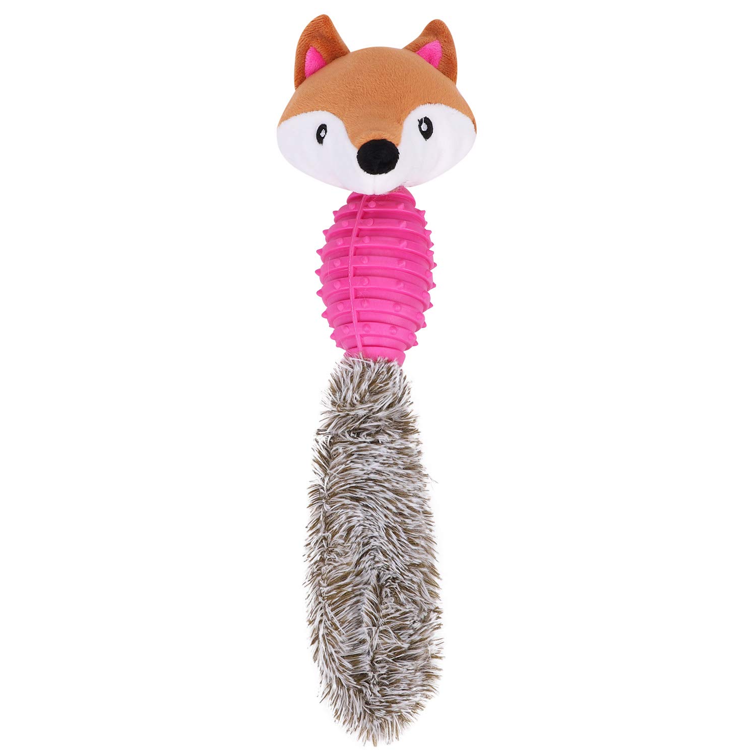 LONTG Fox Plush Dog Toy - Cuddly & Durable Puppy Chew Toys for Teething & Training Small to Medium Dogs