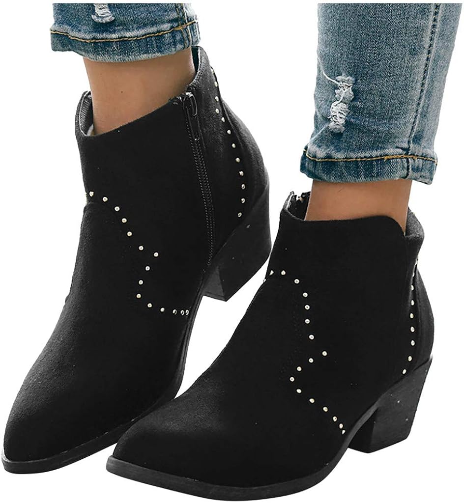 suede ankle heel boots