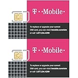 (2 Pack) Authentic Official T-Mobile SIM Card Micro/Nano/Standard GSM 4G/3G/2G LTE Prepaid/Postpaid Starter Kit Unactivated T