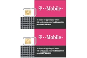 (2 Pack) Authentic Official T-Mobile SIM Card Micro/Nano/Standard GSM 4G/3G/2G LTE Prepaid/Postpaid Starter Kit Unactivated Talk Text Data & Hotspot