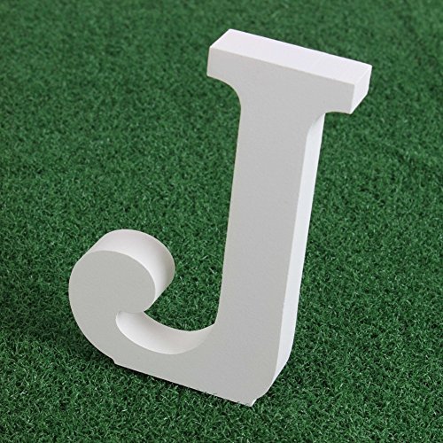 Norbi Wooden Alphabet Letters Hanging Wall 26 Letters for Wedding Brithday Party Children Education Nursery Home Decoration (B) 15cm/6"(J)