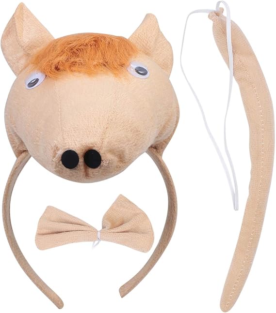 FRCOLOR 3pcs Horse Ears Headband Bow Tie and Tails Animal Cosplay Costume Halloween Party Animal