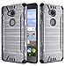 Huawei Sensa 4G LTE [Straight Talk] H710VL H715BL / Honor 5X Armor Case Heavy Duty Brushed Metal Metallic Finish Slim Fit Shock Impact Dual Layer Protection Hybrid TPU Hard Case (Gray)