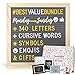Felt Letter Board 10x10 - Changeable Letter Board with Gifts Worth $50 + 340 Letters 1 inch in 2 Colors + Cursive Days & Months + Symbols + Emojis + Letterboard Letters Organiser