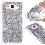 Voberry Glitter Crystal Clear Shockproof Case Bling Cover For Samsung Galaxy J7 2015 (Silver)