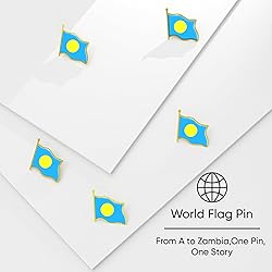 Palau Flag Lapel Pin - Enamel Metal National Badge