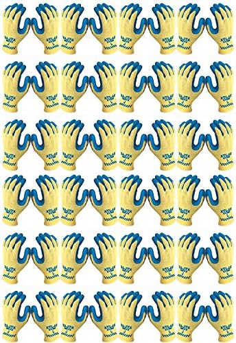 Atlas KV300 Kevlar Natural Rubber Palm Work Glove, Large, 24-Pair