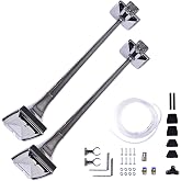 Prefer Warehouse Pair Low Tone Air Horn Compatible with Peterbilt Kenworth | Chrome Roof Mount Air Horns Includes Base Mount Heavy Duty Chrome Finish Compatible with Peterbilt Kenworth Mack Ford