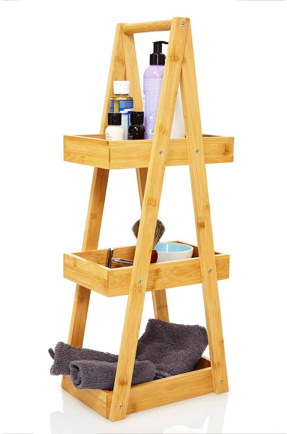 bambuswald© Badregal (ca. 66x26x18cm) aus 100% Bambus & absolut