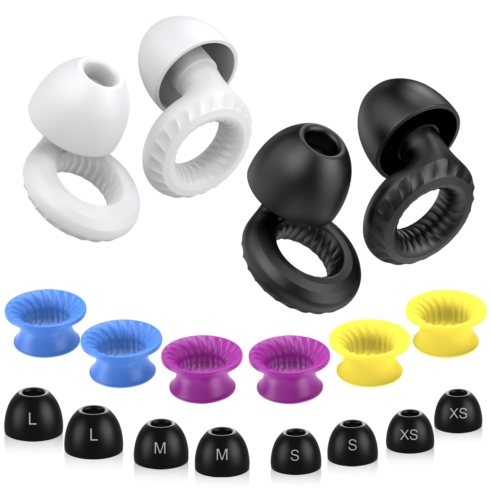 Photo 1 of Ear Plugs for Sleeping Noise Cancelling -30dB, 2-Pack Reusable Soft Noise Reduction Ear Plugs for Sleep, Travel,Deep Focus, Hearing Protection,Concert with Carrying Case(