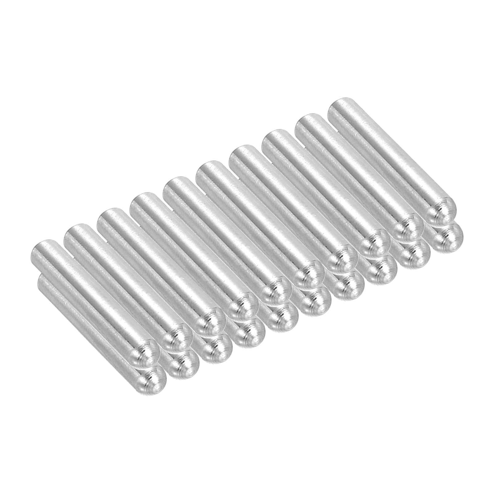 PATIKIL 304 Stainless Steel Dowel Pins 5x45 mm (3/16" Dia), 20 Pcs Round Head Flat Chamfered End Metal Dowel Pins Bunk Bed Pegs for Support Shelves Furniture Device