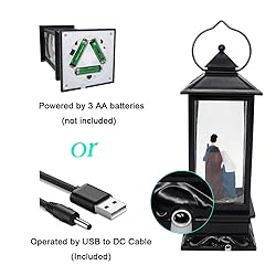 Eldnacele Musical Snow Globe Lantern Lighted Lamp