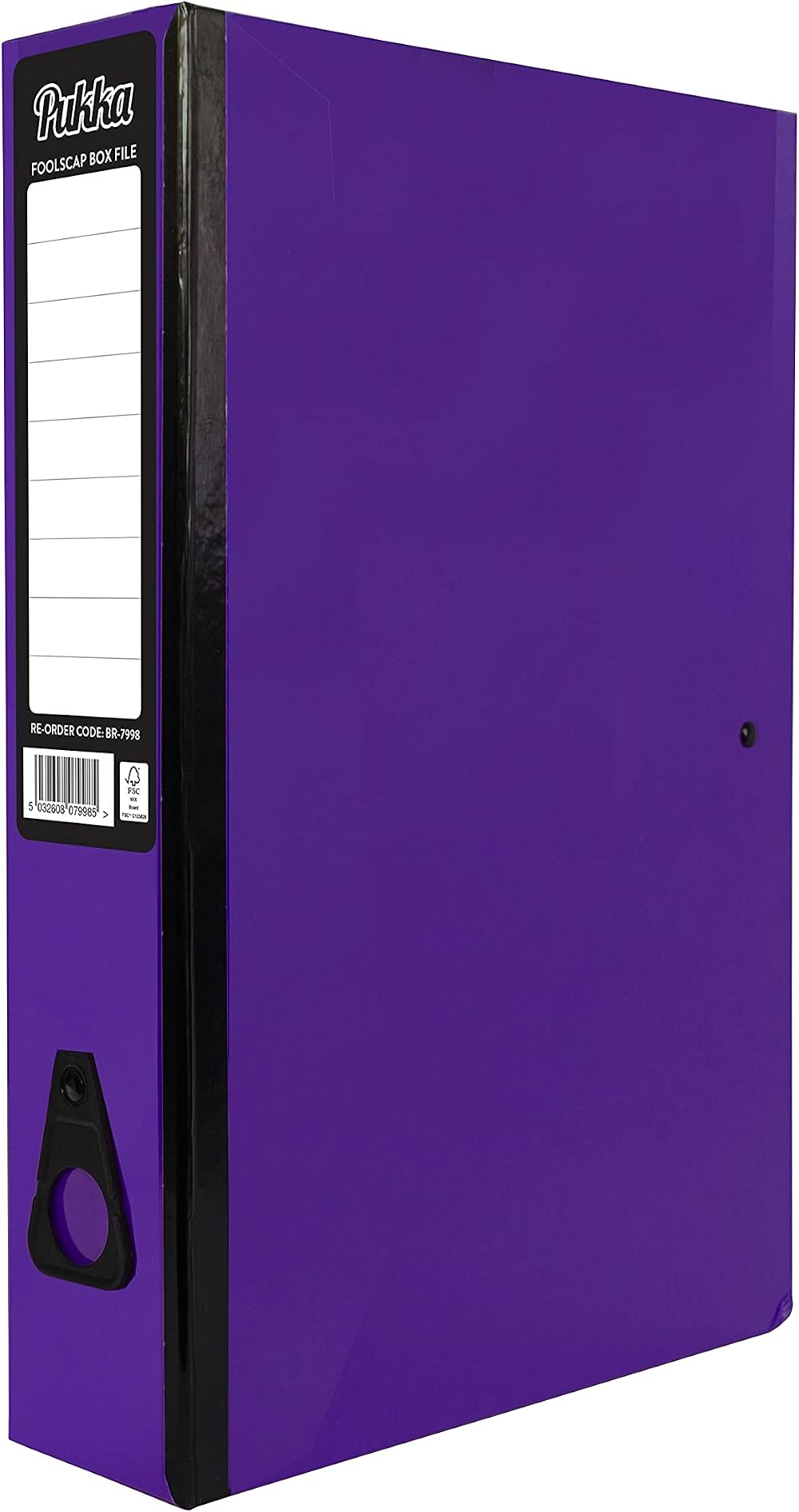ED Pukka Foolscap A4 Box Files Purple 70mm Spine Clip Lock 500 Sheets