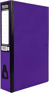 ED Pukka Foolscap A4 Box Files Purple 70mm Spine Clip Lock 500 Sheets