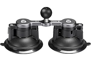 FANAUE Universal Car Phone Mount - Heavy-Duty Sticky Gel Suction Cup with 25mm Ball, 1" RAM-Compatible Windshield/Dashboard P