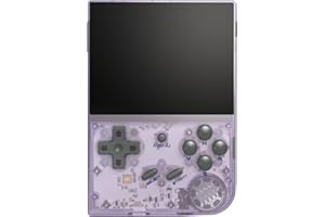 DREAMHAX RG35XX 2024 New Updated Portable Game Console with 3.5 Inch IPS Screen Built-in 5470+ Games Linux System, Handheld Video Games Support Gamepad and HDMI TV Output, Retro Game Gift (Transparent Purple)