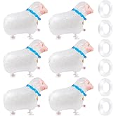 6 Pcs Walking Farm Animals Balloons,Mylar Walking Sheep Balloon with Ribbons for Theme Farm Animals Birthday Halloween Party Decorations (Sheep)