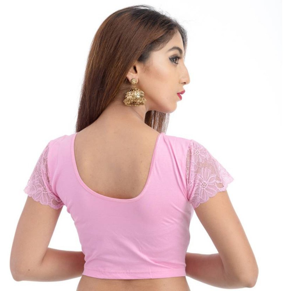 fressia fabrics women's stretchable readymade saree blouse crop top choli pack of 3