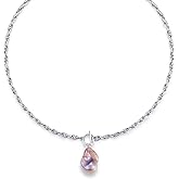 PearlHope Genuine Freshwater Pearl Necklace; Multi-colors Baroque Pearls Necklace; Pearl Necklaces for Women and Men; Chunky Pearls Necklaces for Women