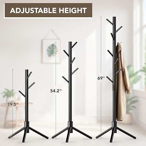 Free Standing Wooden Coat Rack Amazon Hupmad Wooden Tree
