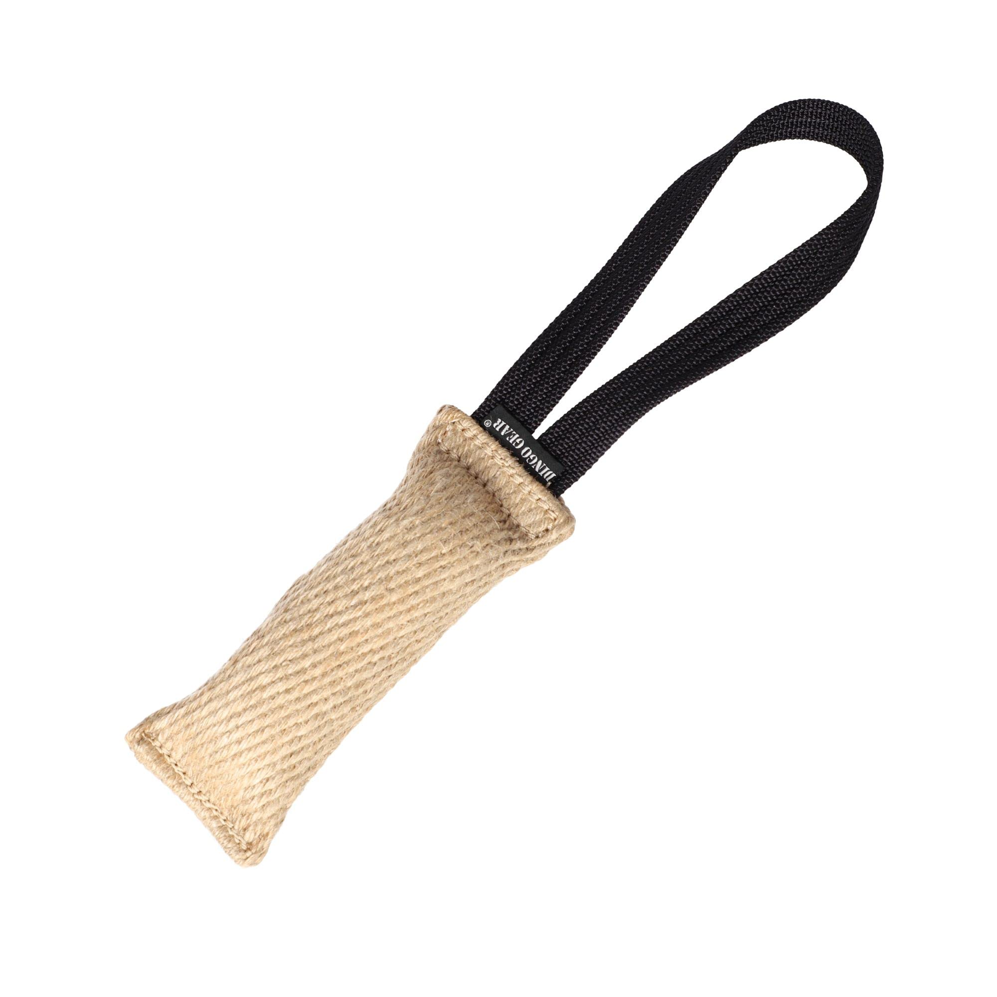 DINGO GEAR Bite Tug with 1 Handle Reinforced for Dog Training and Fun 16 x 4 cm, Jute