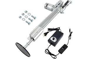 JQDML Reciprocating Linear Actuator, DC 24V Stroke 1.18"-6" Gear Adjustable Telescopic Motor DIY Motor with Speed Controller and Black Suction Cup(24V150MM120RPM)