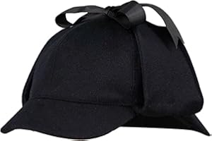 Heavyoff Unisex Adults Tweed Deerstalker Hat Detective Hat Newsboy Caps with Earflaps