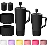 Rolitwils Straw Cover & Cup Boot Combo Compatible with Brumate Era 30 oz/40 oz, 2 Pack-Leakproof Magnetic Straw Cover + Anti Slip Silicone Boot | Daily, Travel, Gym |Cup Accessories