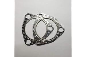 TICON 2.5" 3 Bolt MLSG High Temp Exhaust Gasket w/SS Fire Ring (Qty 2)