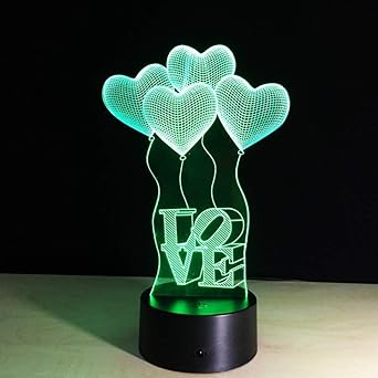 mesa usb 3d luz led