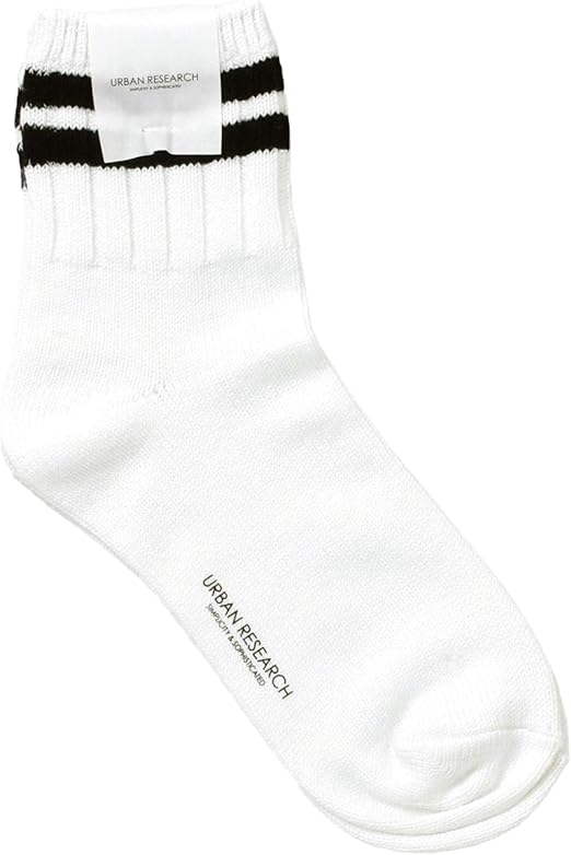 Amazon アーバンリサーチ 靴下 ラインソックス メンズ Ur93 1gm003 Wh Bk Free スポーツソックス 通販