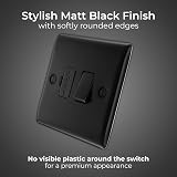 BG Electrical Nexus Metal 13A Matt Black Double Pole Fused Spur NFB50 view 2