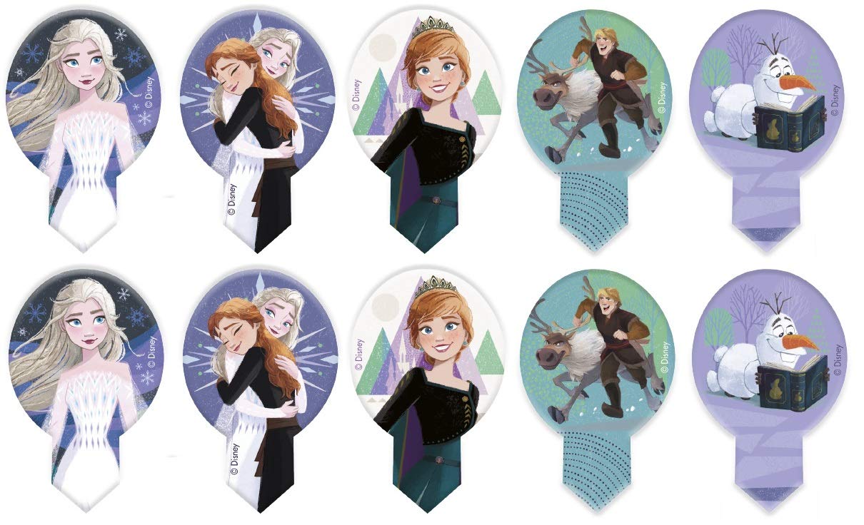 Dekora Dekorapin Edible Cake Decoration for Cakes, Cupcakes or Muffins, Frozen, 20 Paper Wafer Toppers, 6.5 x 4 cm