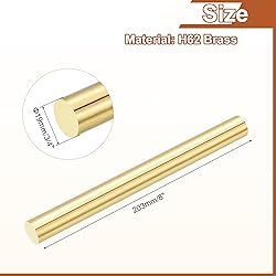 uxcell 1 Pcs 3/4"(19mm) Dia Brass Solid Round